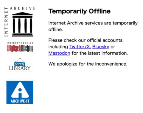Internet Archive down? Wayback Machine hits users with 'temporarily ...