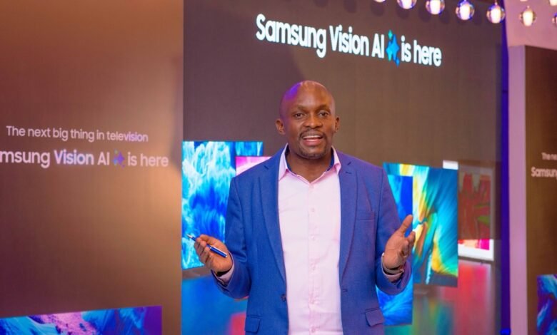 Samsung Kenya's Sam Odhiambo discusses the 2025 AI TV lineup, featuring on-device neural networks, Knox security, and the 100-inch Neo