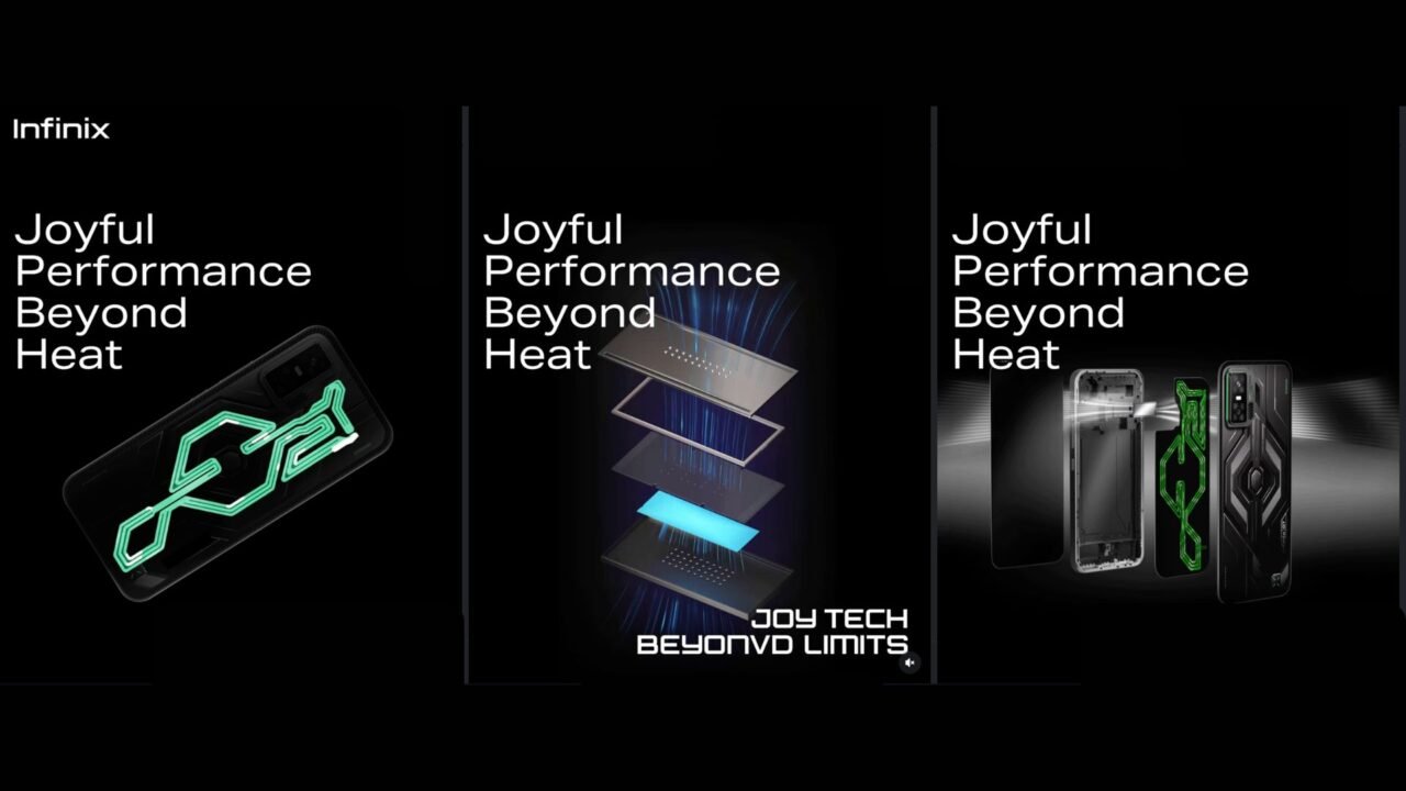 Infinix at CES 2026: always-on satellite comms, HydroFlow cooling with piezoelectric fan, Active Visual Backplate, AI Glasses Pro, and AI ModuVerse modules.