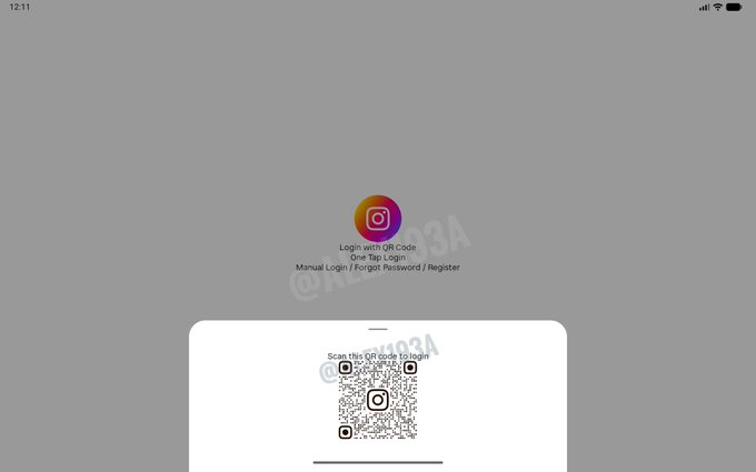 Instagram-QR-login-on-tablets