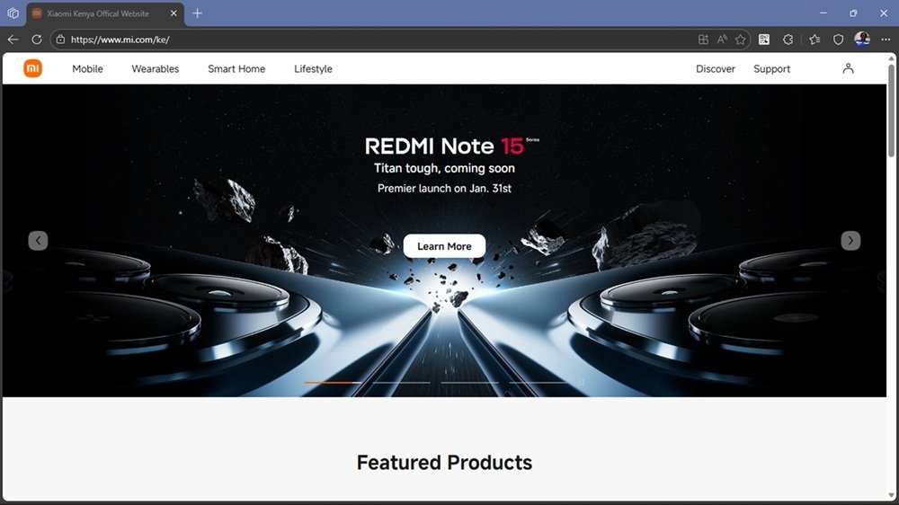 Xiaomi-Kenya-website