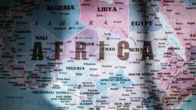 sunlit fragment of map with land and water Here's the Complete List of African Countries with Paused US Immigrant Visas The Trump administration has indefinitely frozen immigrant visa processing for 75 countries, including 22 African nations. Here's what this means for the continent.