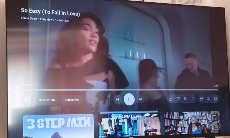 Oliver Dean's So easy to fall in love music video playing on the TCL 43" V6C