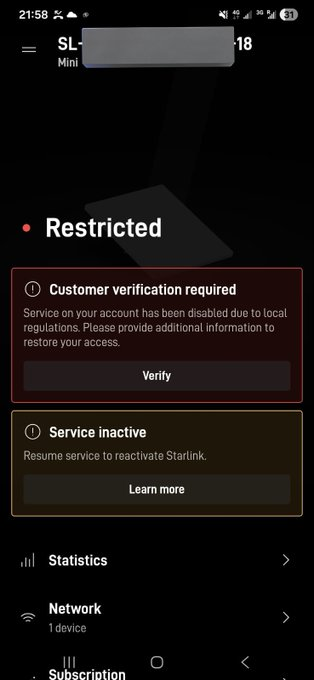Starlink-account-restricted-due-to-lack-of-customer-ID-for-verification