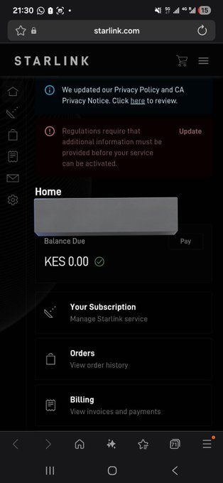 Starlink-new-privacy-notice-with-CA-Kenya