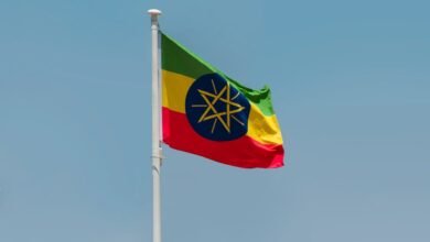 Ethiopia liberalises forex: Service exporters now retain 100% earnings, whilst investors enjoy frictionless profit repatriation, unlocking the nation's digital economy. flag of ethopia under blue sky