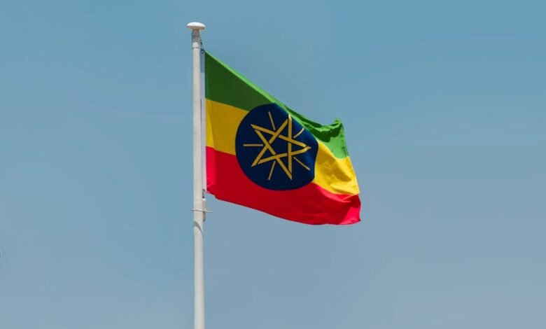 Ethiopia liberalises forex: Service exporters now retain 100% earnings, whilst investors enjoy frictionless profit repatriation, unlocking the nation's digital economy. flag of ethopia under blue sky