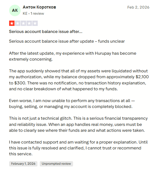 HuruPay TrustPilot review-1