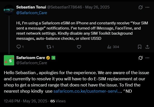 Safaricom-eSIM-issues-on-iPhone
