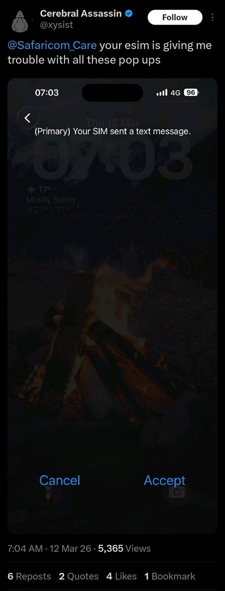 Safaricom-iPhone-eSIM-your-SIM-sent-a-text-message