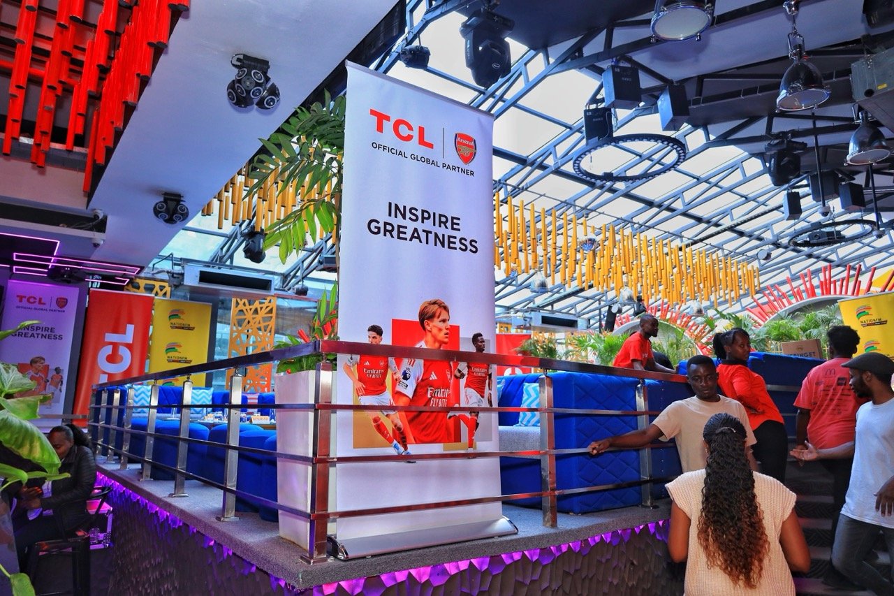 TCL Africa hosted a watch party at Nairobi's Redroom during Arsenal vs Man City, showcasing its new SQD Mini-LED TVs.