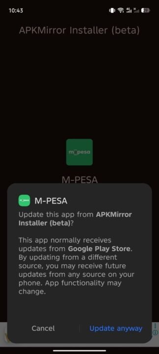 How to go back from My OneApp to M-PESA app-1