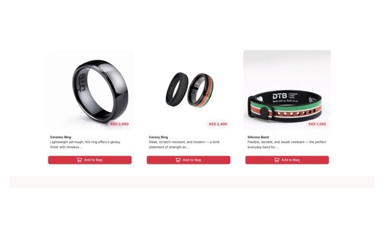 DTB launches NFC-enabled rings and wristbands in Kenya from KES 1,200. Tap-to-pay linked to your DTB debit card.