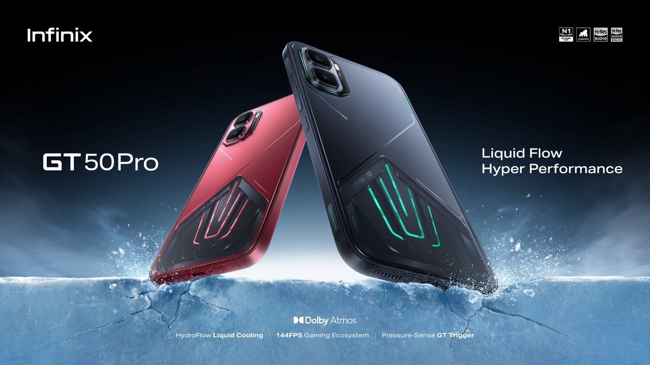 Infinix unveils the GT 50 Pro with HydroFlow liquid cooling, dual-pressure GT Triggers, Dimensity 8400 Ultimate, 144Hz AMOLED, and 6500mAh battery.