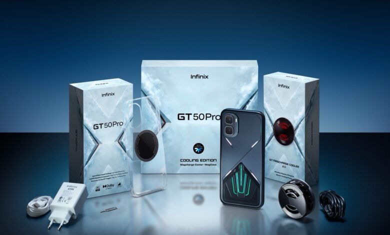 Infinix unveils the GT 50 Pro with HydroFlow liquid cooling, dual-pressure GT Triggers, Dimensity 8400 Ultimate, 144Hz AMOLED, and 6500mAh battery.
