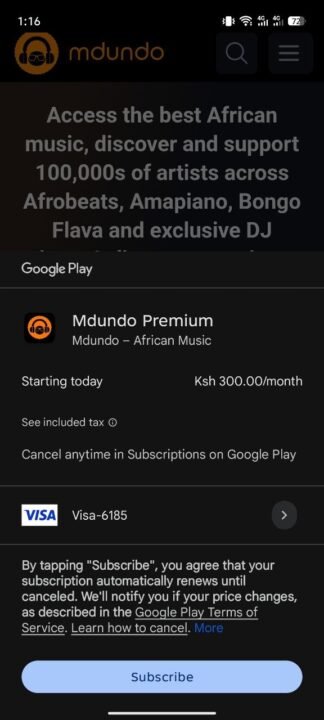 Mdundo-subscription-on-Android