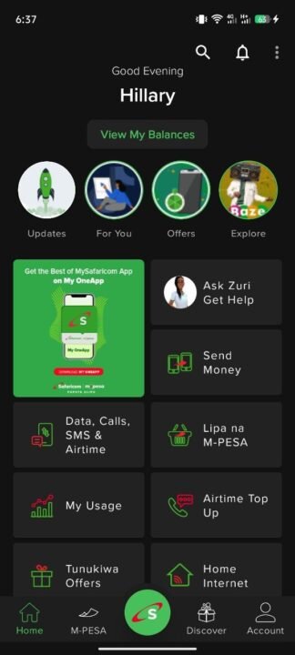 MySafaricom-home-page-has-a-banner-nudging-users-to-switch-to-My-OneApp