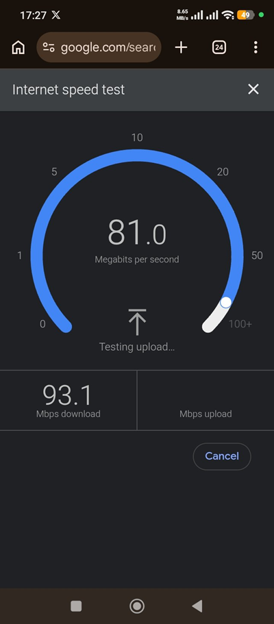 Savanna-Fibre-speed-test
