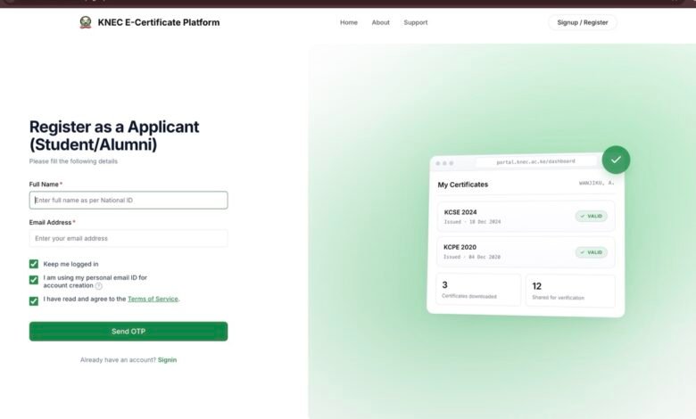Anyone who sat KCSE or KCPE from 1989 can now get a verified digital certificate for about KES 1,450, paid through eCitizen.