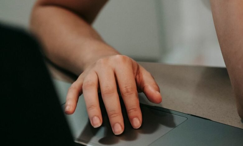 self employed woman working on laptop