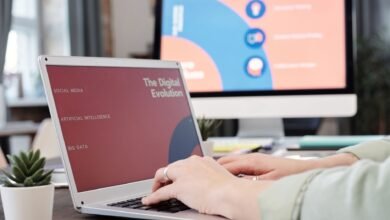 a person using a laptop