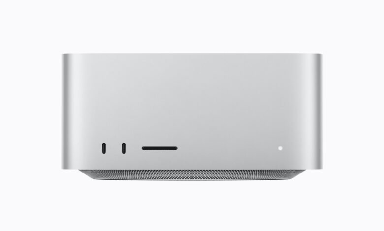 Apple's new Mac Studio holds 512GB memory for local AI. M5 Max costs $2,499, M5 Ultra $5,499. Ships September.