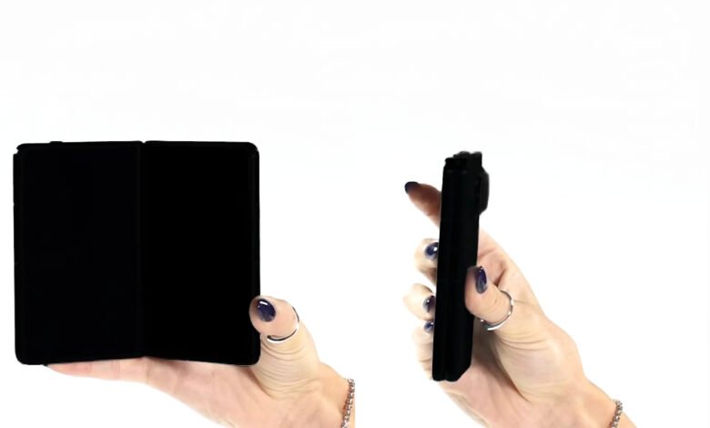 Motorola teased a wide foldable. A single leak says 110mm tall, 12.6mm thick, a 5,000mAh battery and a mid-December launch.