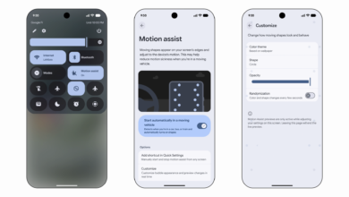 Google's Motion Assist now reaches Galaxy phones on Android 17, drawing moving dots at screen edges to ease motion sickness.