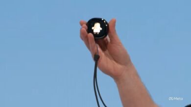 Meta's Muse Charm is a keychain device for talking to its AI agent. It ships in December, price not announced.
