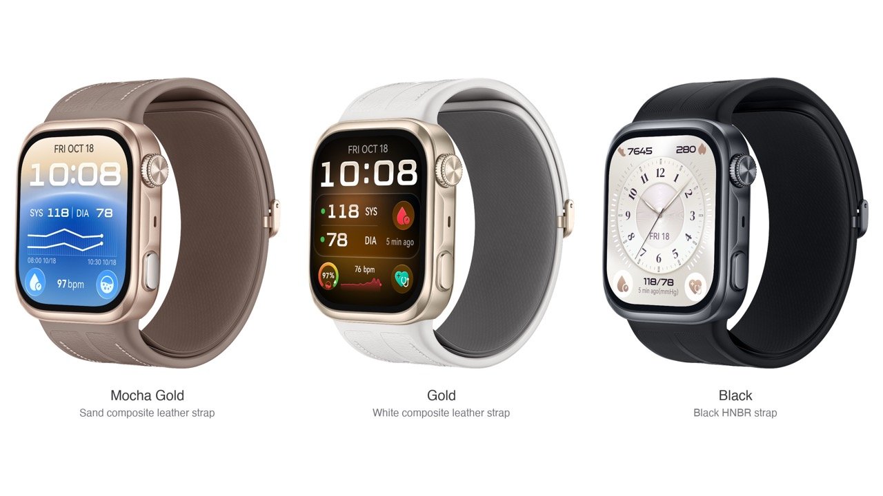 Huawei's Watch D3 puts an inflatable cuff in a thinner strap for 24-hour blood pressure readings, from about KES 66,000.