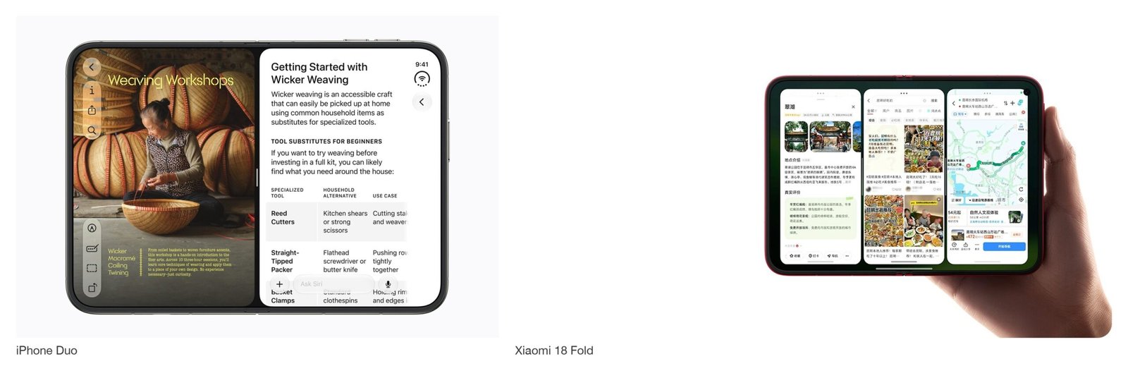 iPhone Duo vs Xiaomi 18 Fold: screens, cameras, chips, battery, software and Kenya prices compared. Xiaomi wins specs, Apple software.