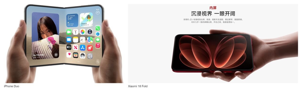 iPhone Duo vs Xiaomi 18 Fold: screens, cameras, chips, battery, software and Kenya prices compared. Xiaomi wins specs, Apple software.