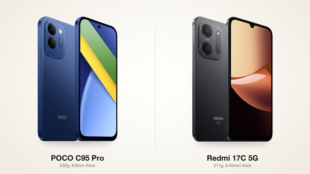 Xiaomi's new POCO C95 Pro and Redmi 17C 5G compared, plus the Redmi 17 Kenya sells at about KES 27,500.