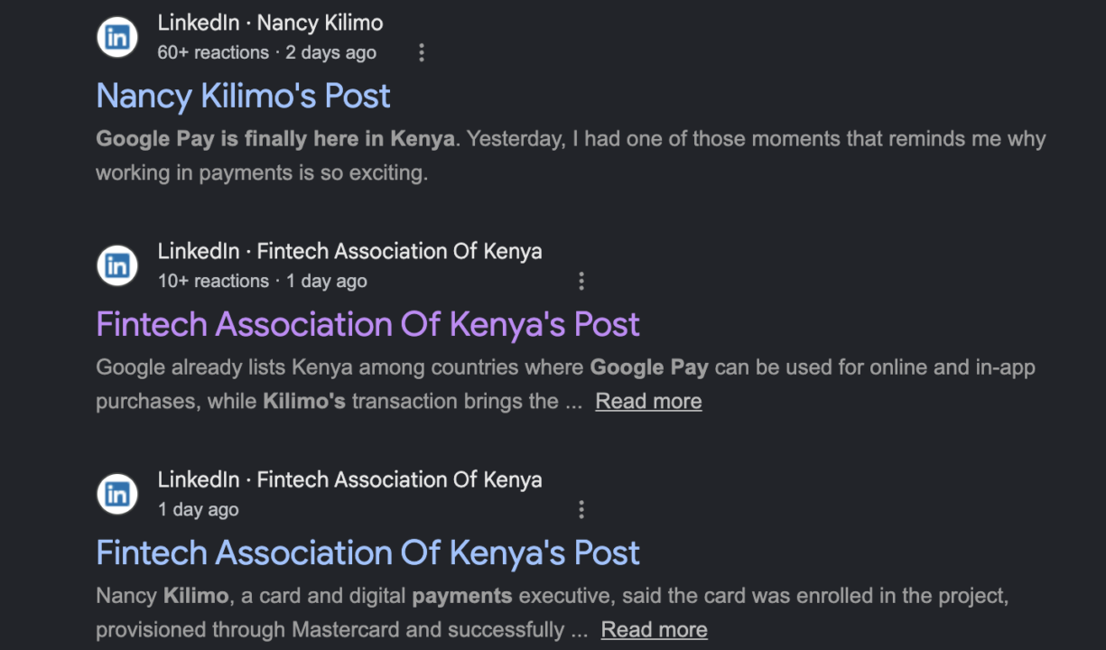 Google Pay already works online in Kenya, but tapping your phone to pay in shops doesn't yet.