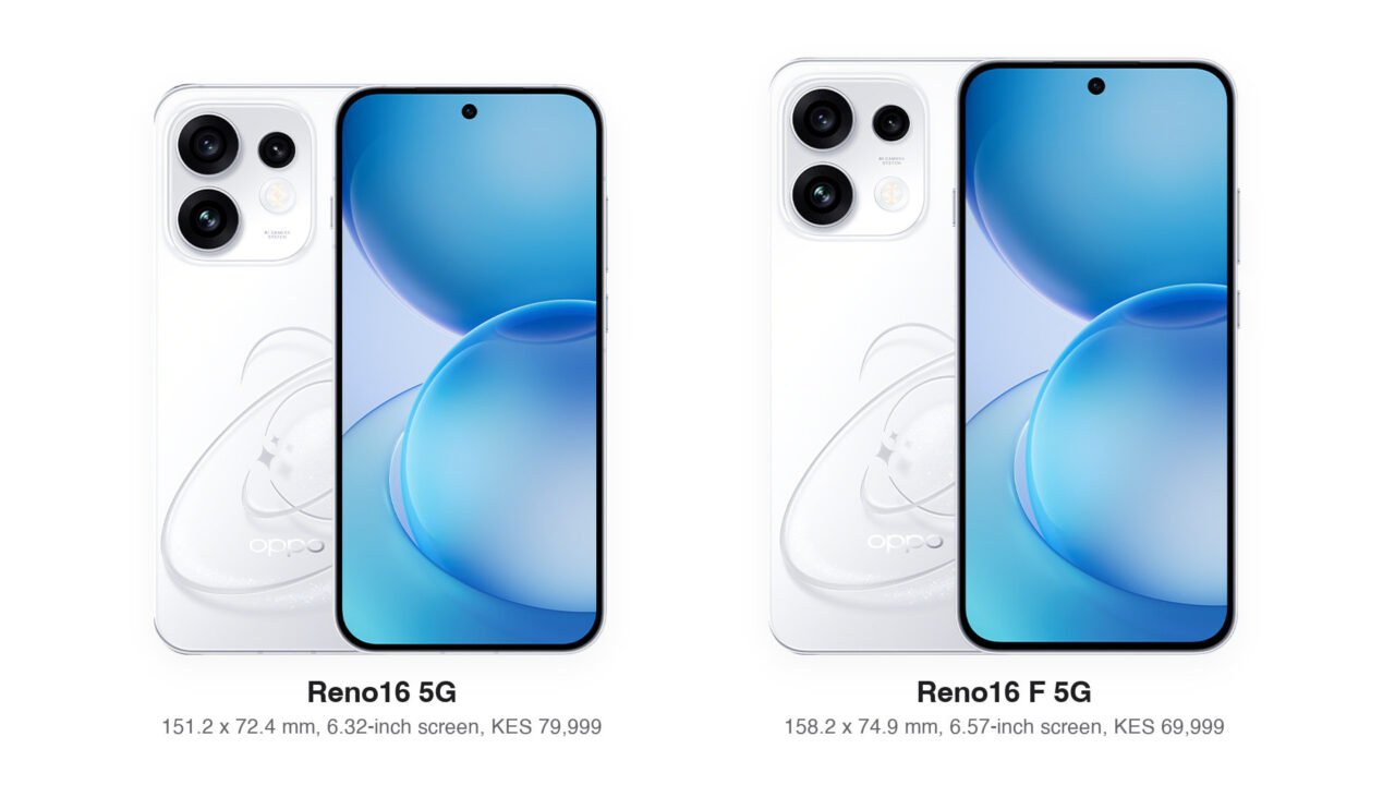 OPPO's Reno16 costs KES 79,999 and the Reno16 F KES 69,999 in Kenya. Pre-orders run to 4th November with gifts. 