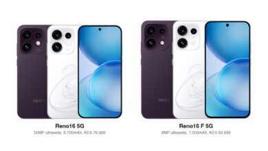 OPPO's Reno16 costs KES 79,999 and the Reno16 F KES 69,999 in Kenya. Pre-orders run to 4th November with gifts.