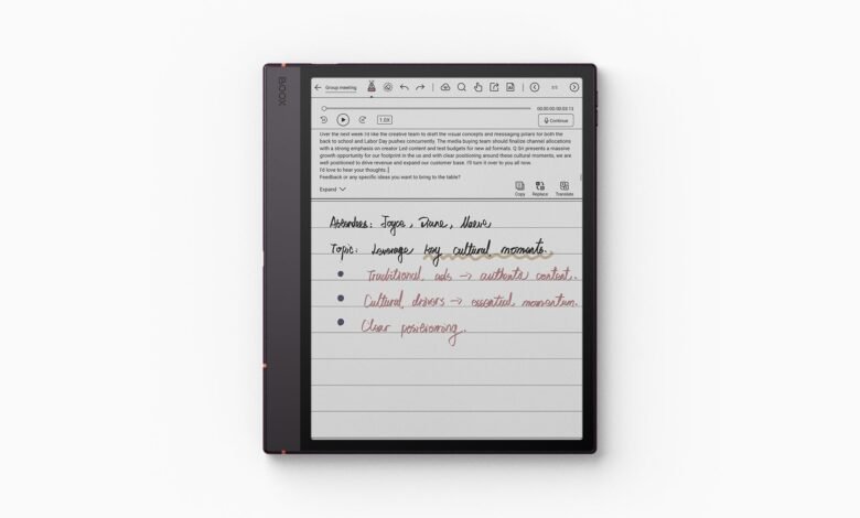 BOOX firmware 4.3 adds Dual Notes, gesture undo and Memo tools, with model requirements and regional limits for Talk Insights.